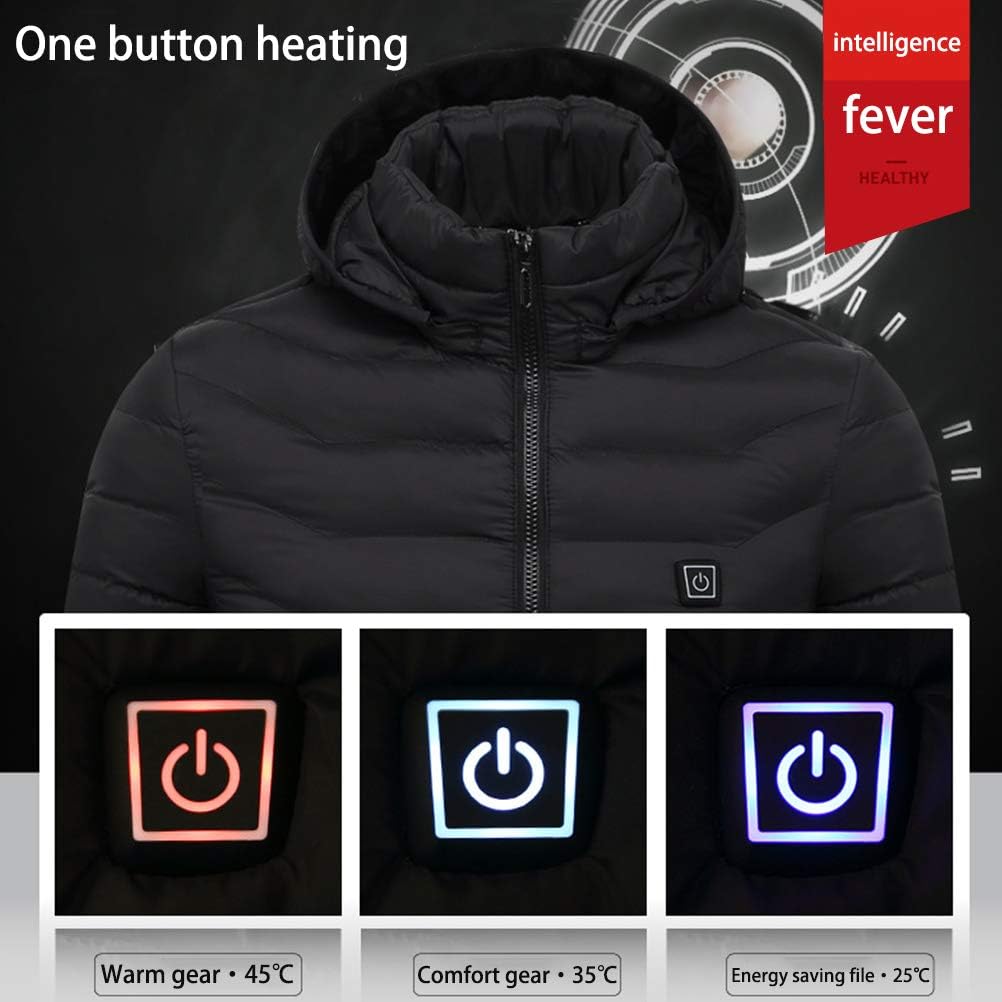 ruixin Heated 8-zone jacket, USB charging, hoodie, jacket, heated jacket