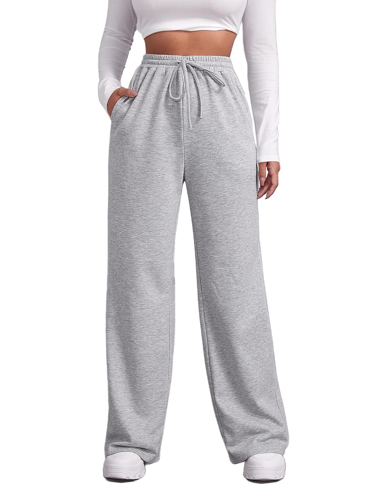 Facdiby Women's Sweatpants, Sherpa Lined Warm Athletic Joggers Winter Fleece Trousers