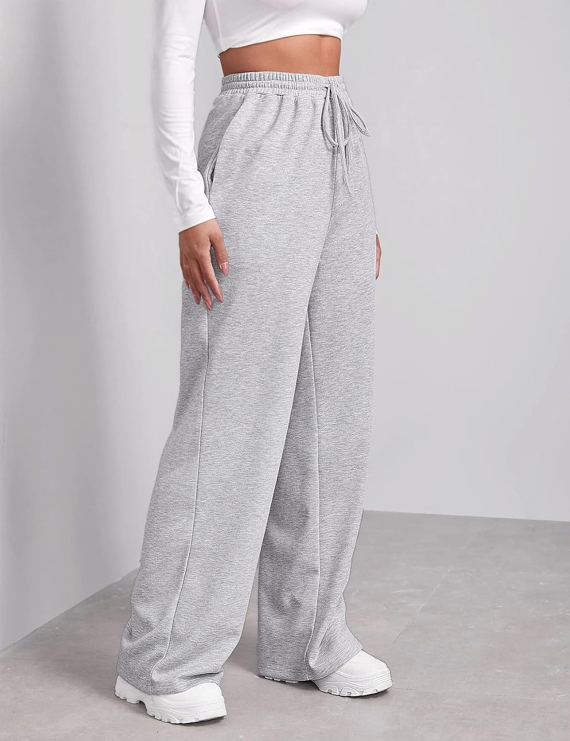 Facdiby Women's Sweatpants, Sherpa Lined Warm Athletic Joggers Winter Fleece Trousers