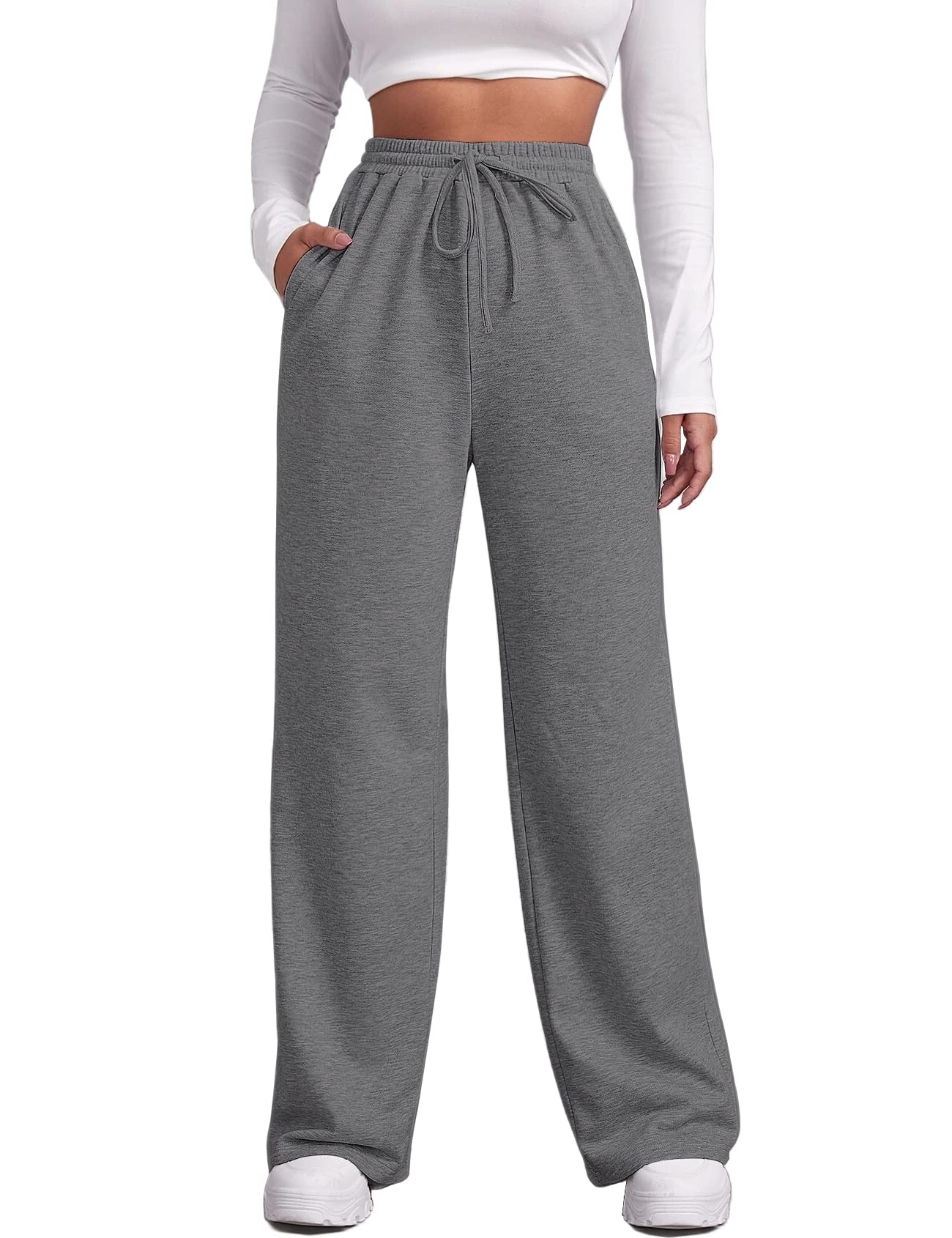 Facdiby Women's Sweatpants, Sherpa Lined Warm Athletic Joggers Winter Fleece Trousers