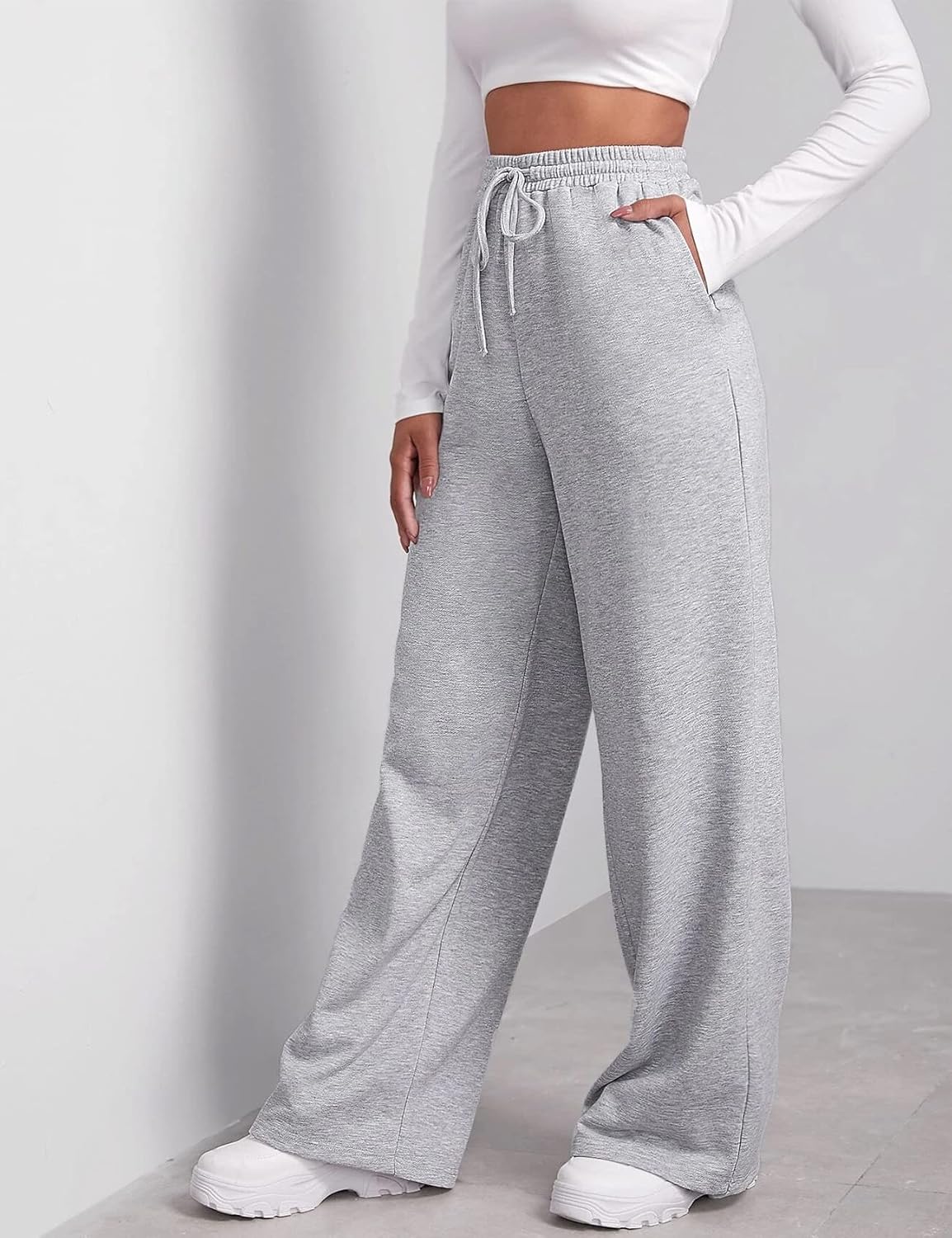 Facdiby Women's Sweatpants, Sherpa Lined Warm Athletic Joggers Winter Fleece Trousers