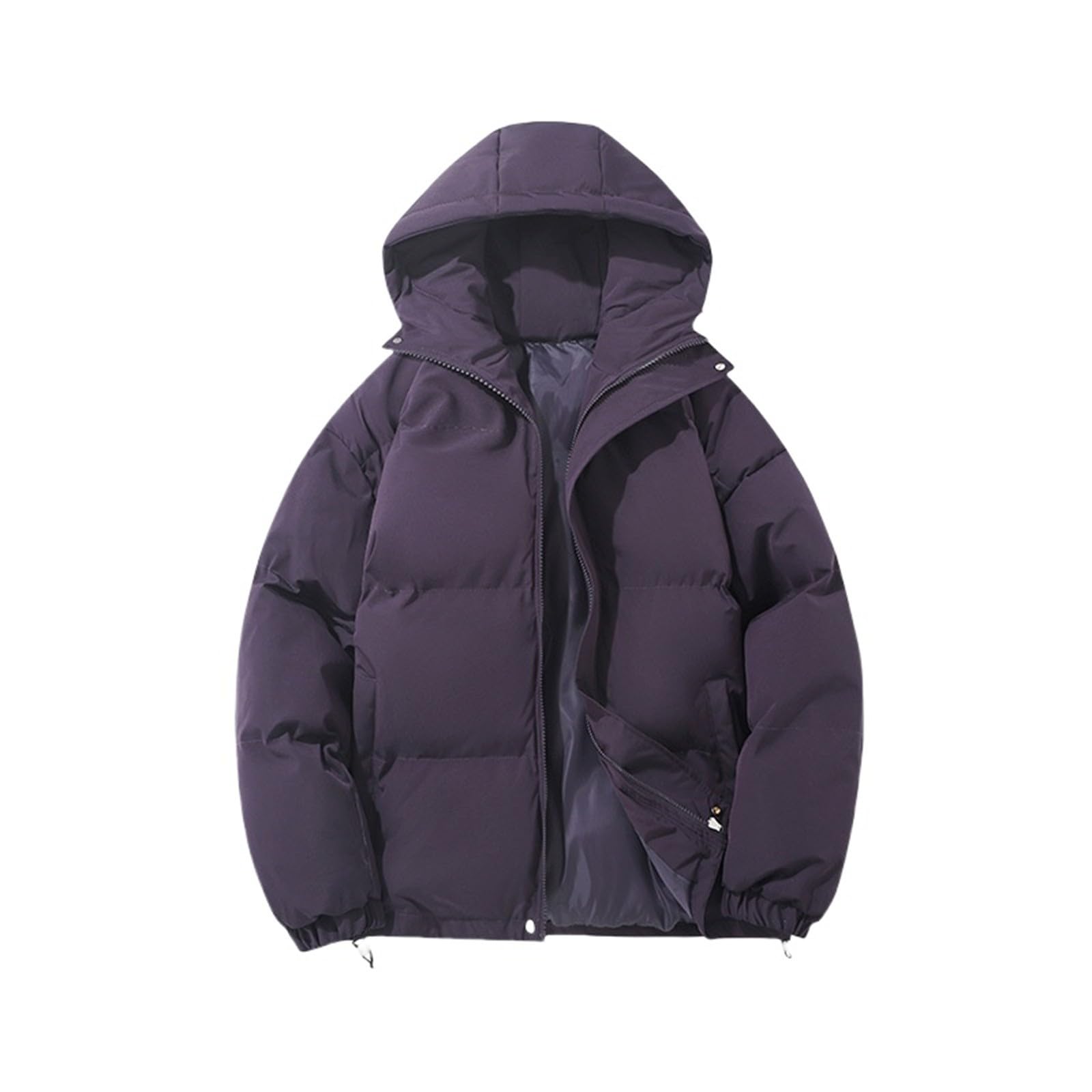 Winter Coats For Women UK Hooded Padded Puffer Down Jackets Padded Padded Jacket Hoodie Top Solid Short Trench Coat Plus Size Fashion Ladies Lightweight Waterproof Coat Autumn Winter Warm