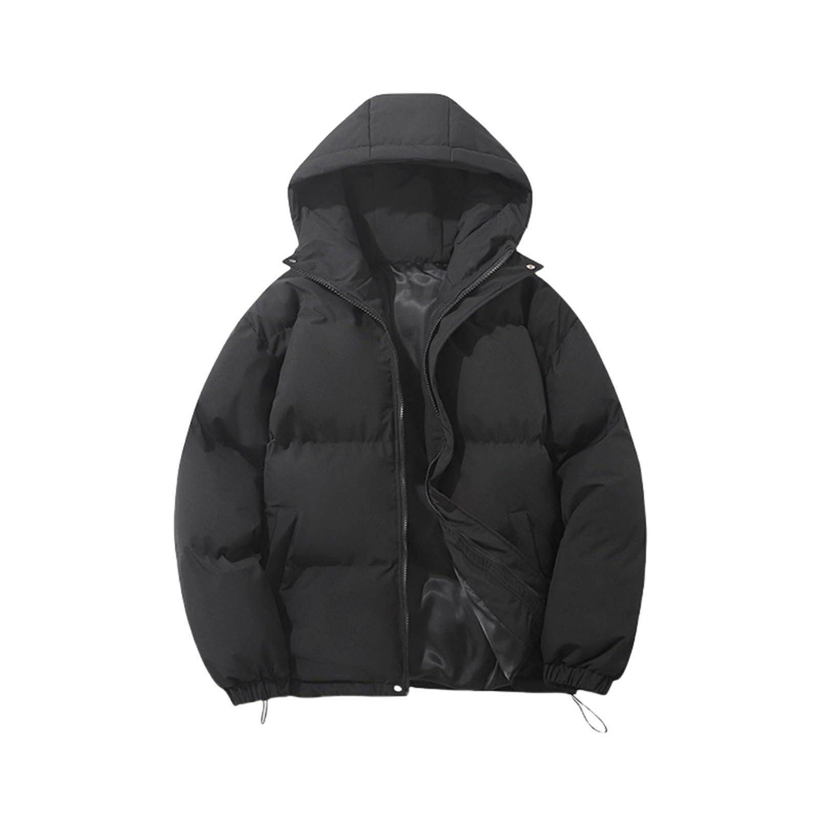Winter Coats For Women UK Hooded Padded Puffer Down Jackets Padded Padded Jacket Hoodie Top Solid Short Trench Coat Plus Size Fashion Ladies Lightweight Waterproof Coat Autumn Winter Warm