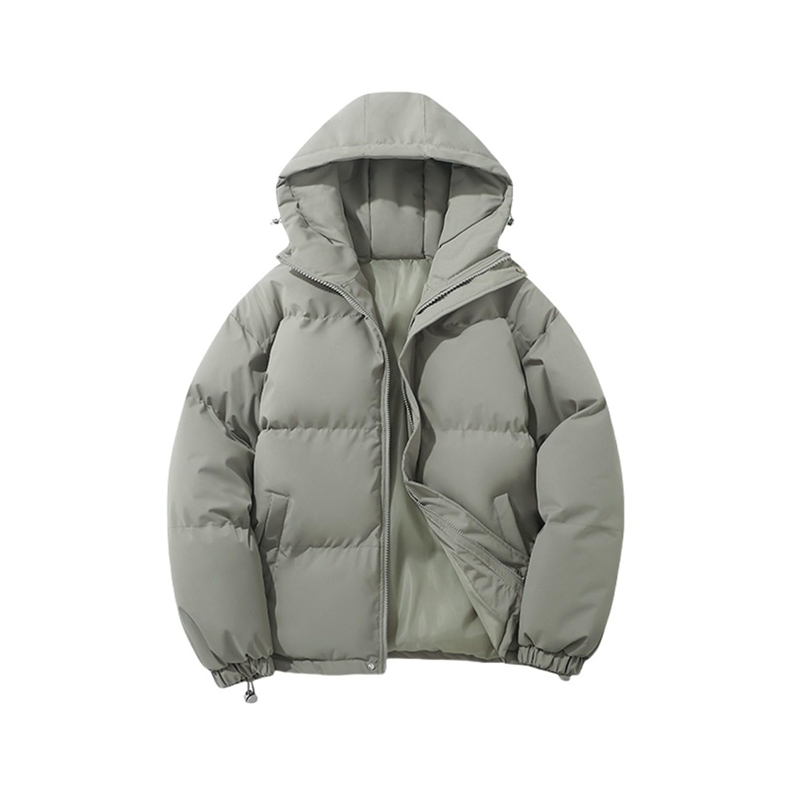 Winter Coats For Women UK Hooded Padded Puffer Down Jackets Padded Padded Jacket Hoodie Top Solid Short Trench Coat Plus Size Fashion Ladies Lightweight Waterproof Coat Autumn Winter Warm